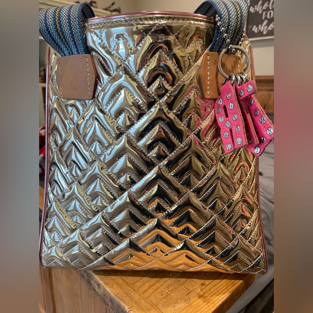 Gold consuela tote